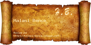 Halasi Bence névjegykártya